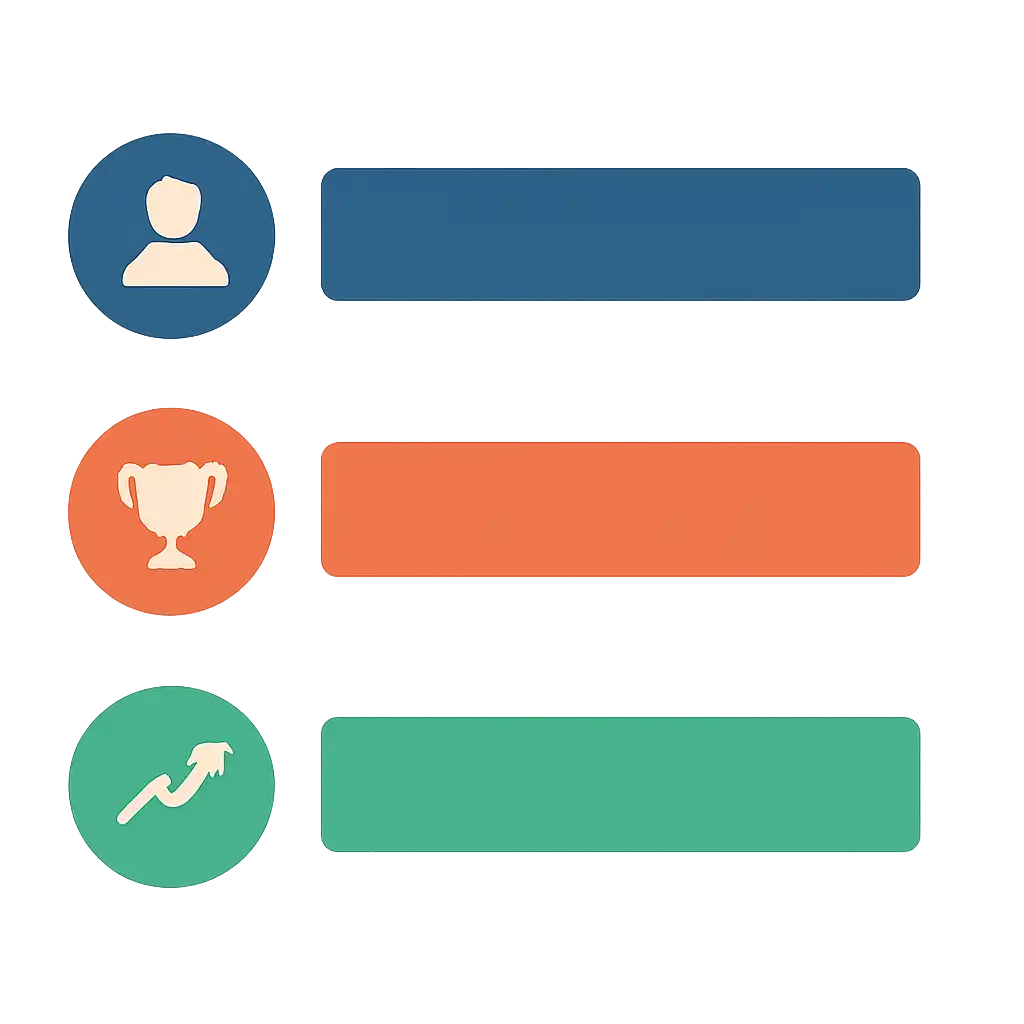 Infographic comparing options using coloured bars and icons only, no text or labels, flat design, Hai