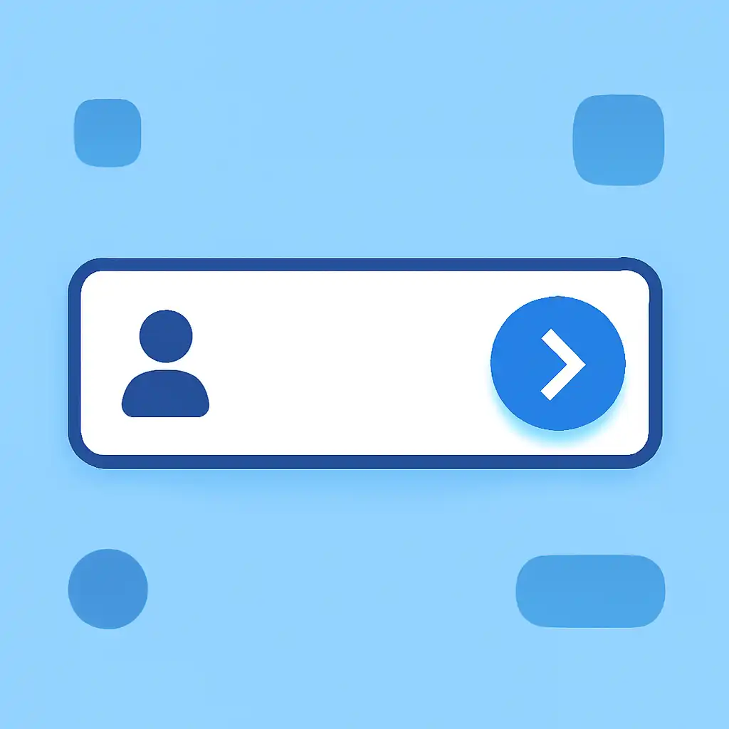 Close-up of button or form field for business
